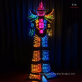 2016 Winter Christmas Party Performance Wear Rechargeable Battery Lights Dance Stilt Walker's Led Robot Costume